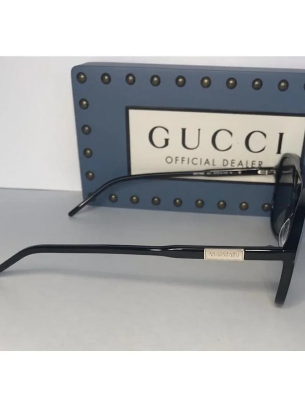 New- GUCCI GG1156S-001 57 Acetate Black-Grey Sunglasses
